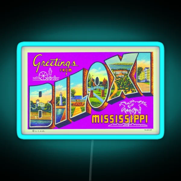 Biloxi Mississippi RGB Neon Sign