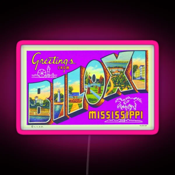 Biloxi Mississippi RGB Neon Sign