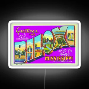 Biloxi Mississippi RGB Neon Sign