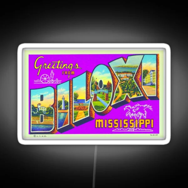 Biloxi Mississippi RGB Neon Sign