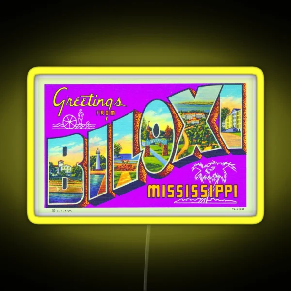 Biloxi Mississippi RGB Neon Sign