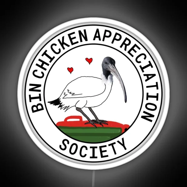 Bin Chicken Appreciation Society RGB Neon Sign