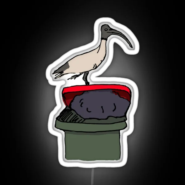 Bin Chicken RGB Neon Sign