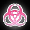 Biohazard In Pink RGB Neon Sign