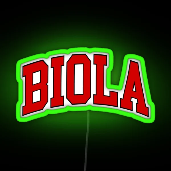 Biola University College Font Curved RGB Neon Sign