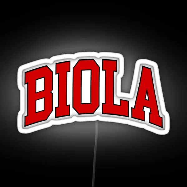 Biola University College Font Curved RGB Neon Sign