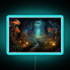 Bioluminescent Mushroom Forest Illuminated Glowing Woodland Path RGB Neon Sign - Image 2