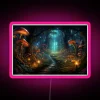 Bioluminescent Mushroom Forest Illuminated Glowing Woodland Path RGB Neon Sign - Image 6