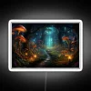 Bioluminescent Mushroom Forest Illuminated Glowing Woodland Path RGB Neon Sign - Image 4