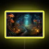 Bioluminescent Mushroom Forest Illuminated Glowing Woodland Path RGB Neon Sign - Image 5