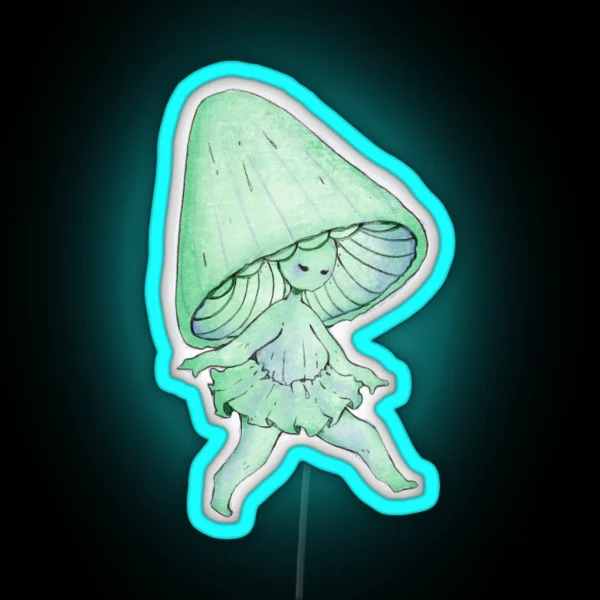 Bioluminescent Mushrooms RGB Neon Sign