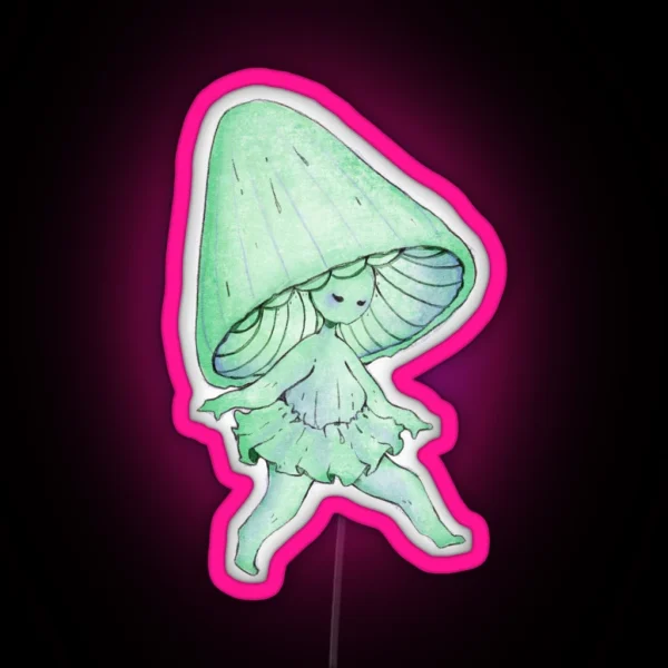 Bioluminescent Mushrooms RGB Neon Sign