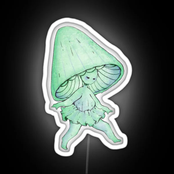 Bioluminescent Mushrooms RGB Neon Sign