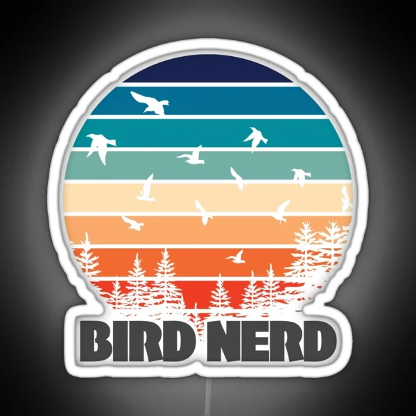 Bird Nerd Retro Vintage RGB Neon Sign