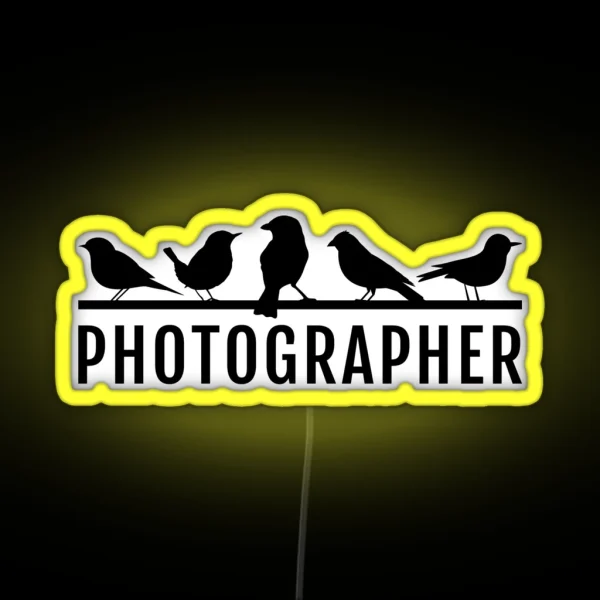 Bird Photographer Gift Wildlife Photographer RGB Neon Sign