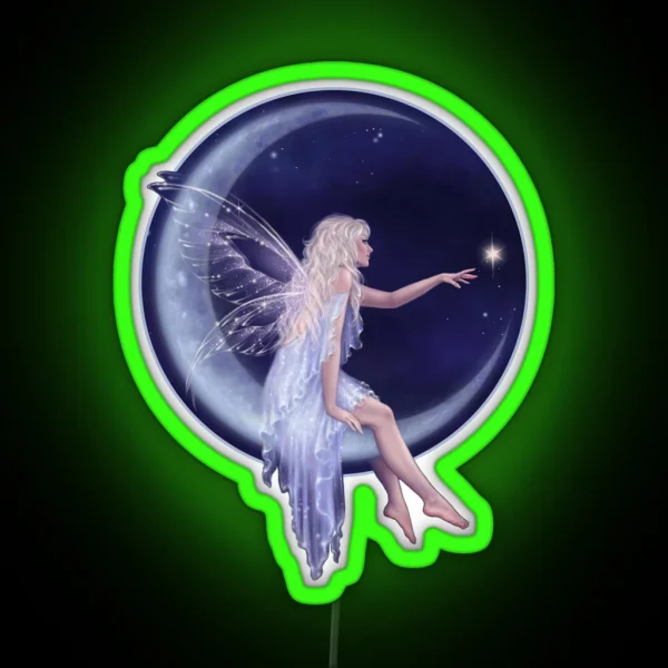 Birth Of A Star Moon Fairy RGB Neon Sign