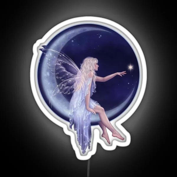 Birth Of A Star Moon Fairy RGB Neon Sign
