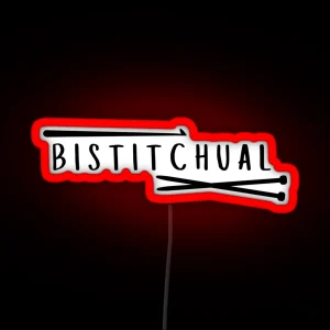 Bistitchual Knitting Crochet RGB Neon Sign