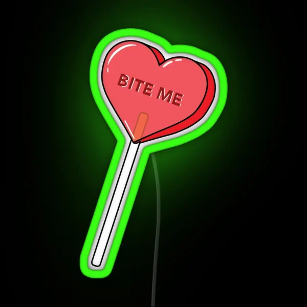 Bite Me Lollipop RGB Neon Sign