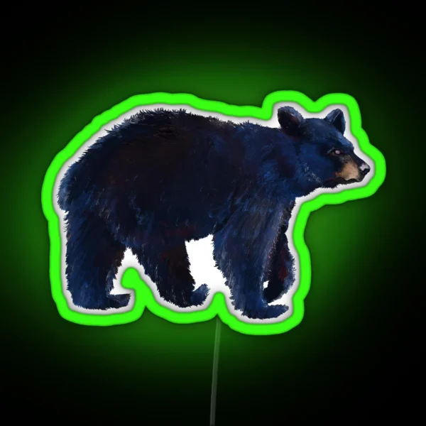 Black Bear RGB Neon Sign