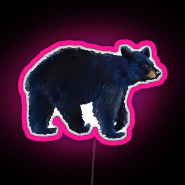 Black Bear RGB Neon Sign