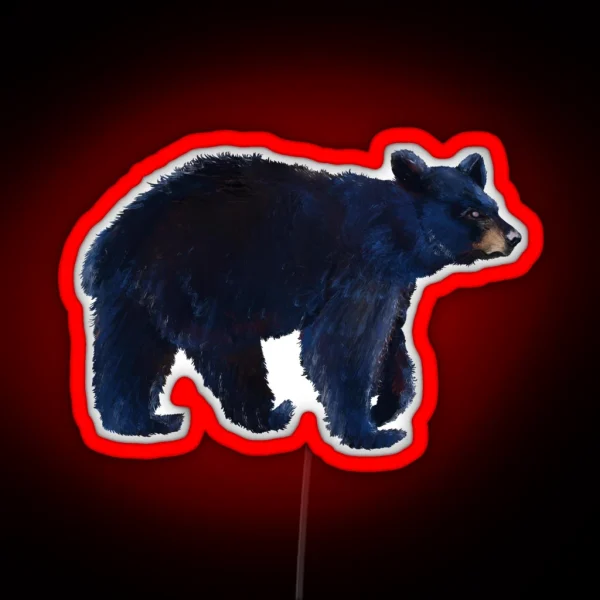 Black Bear RGB Neon Sign
