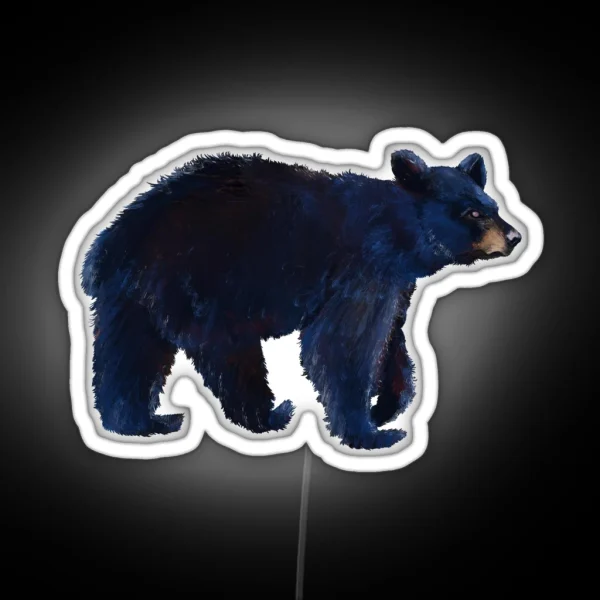 Black Bear RGB Neon Sign