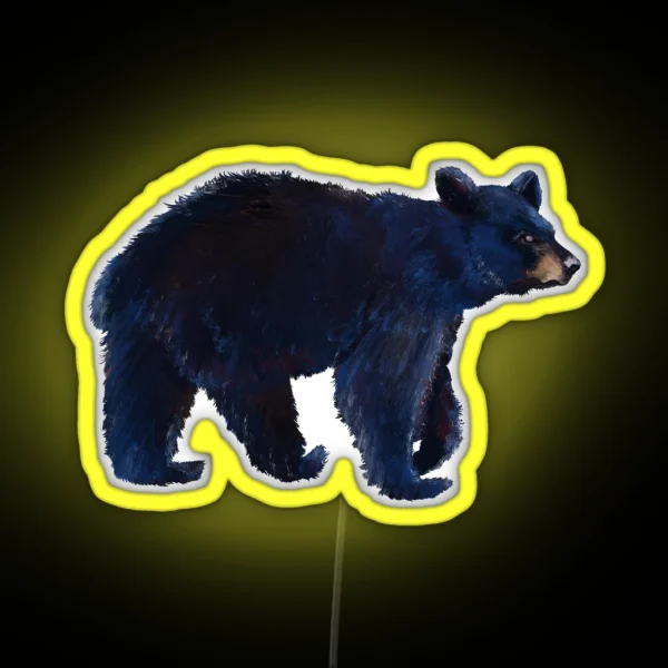 Black Bear RGB Neon Sign