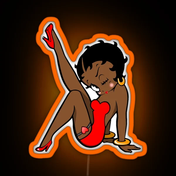 Black Betty Boop RGB Neon Sign