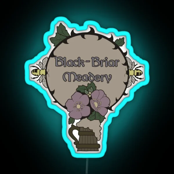 Black Briar Meadery Logo RGB Neon Sign