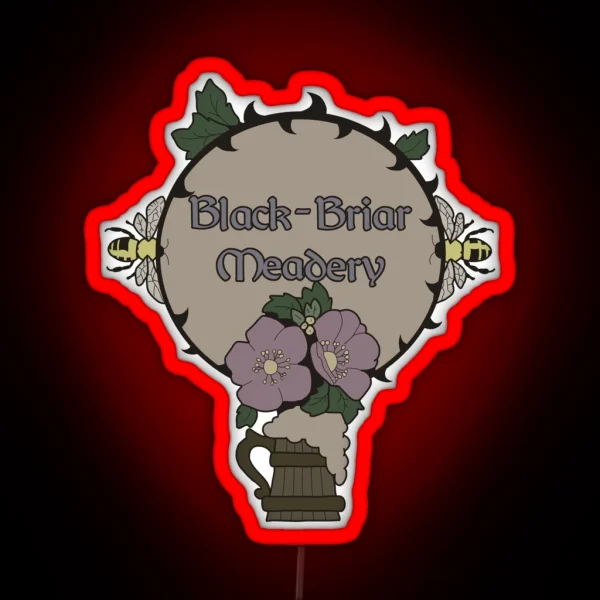 Black Briar Meadery Logo RGB Neon Sign