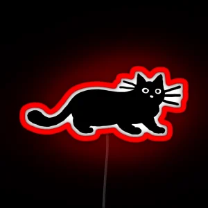 Black Cat S RGB Neon Sign