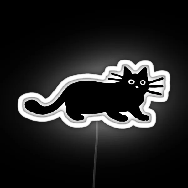 Black Cat S RGB Neon Sign