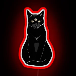 Black Cat Time Lord RGB Neon Sign