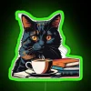 Black Cats Books And Coffee RGB Neon Sign - Image 3
