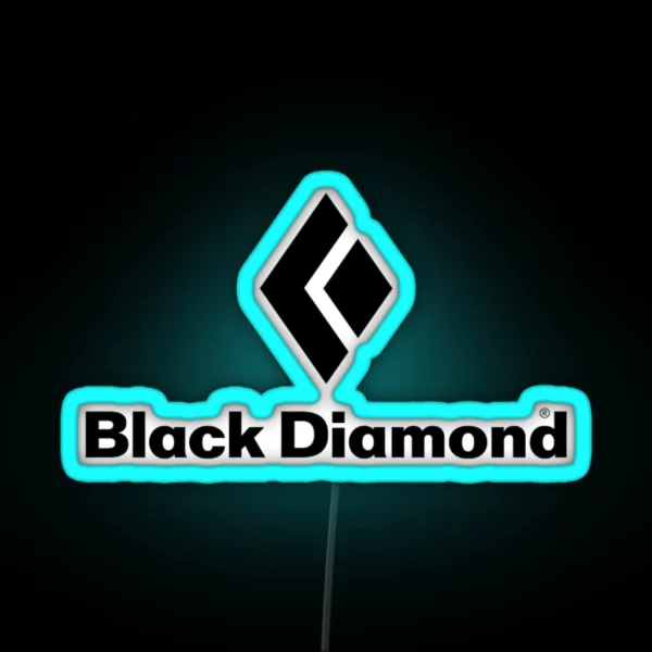 Black Diamond Logo RGB Neon Sign