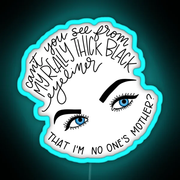Black Eyeliner RGB Neon Sign
