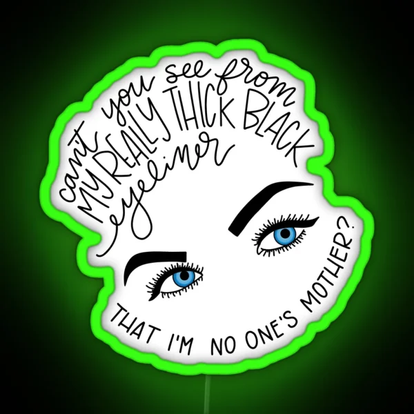 Black Eyeliner RGB Neon Sign