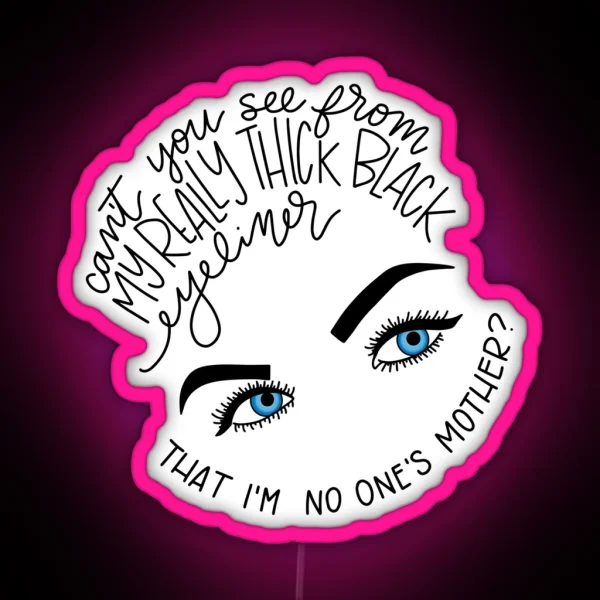 Black Eyeliner RGB Neon Sign