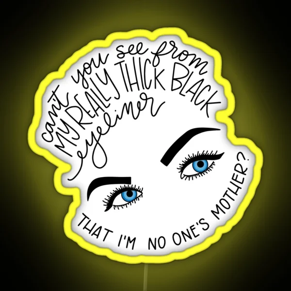 Black Eyeliner RGB Neon Sign