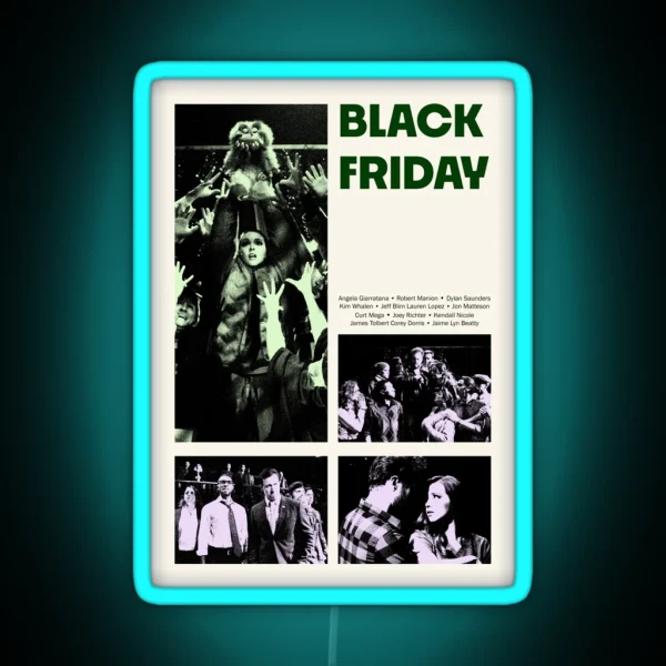 Black Friday Poster RGB Neon Sign
