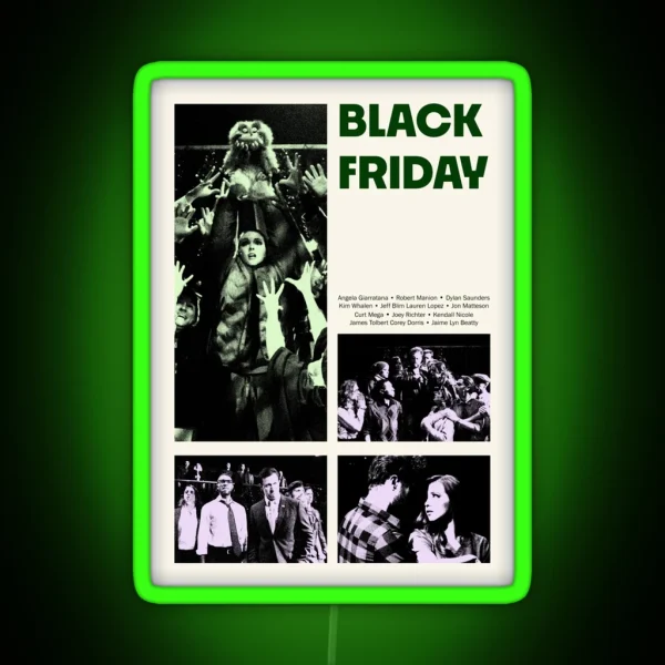 Black Friday Poster RGB Neon Sign