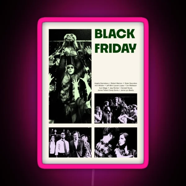 Black Friday Poster RGB Neon Sign