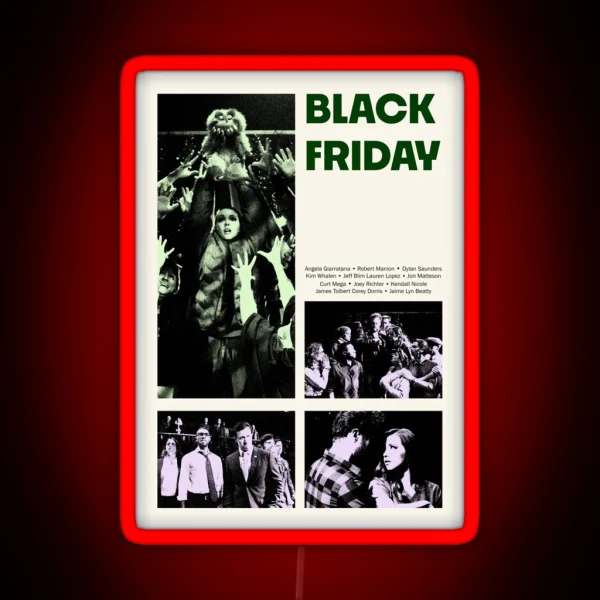 Black Friday Poster RGB Neon Sign