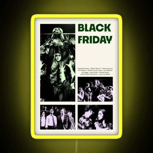 Black Friday Poster RGB Neon Sign