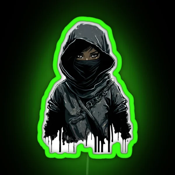 Black Girl RGB Neon Sign