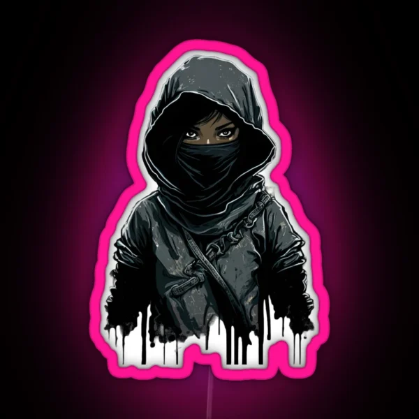 Black Girl RGB Neon Sign