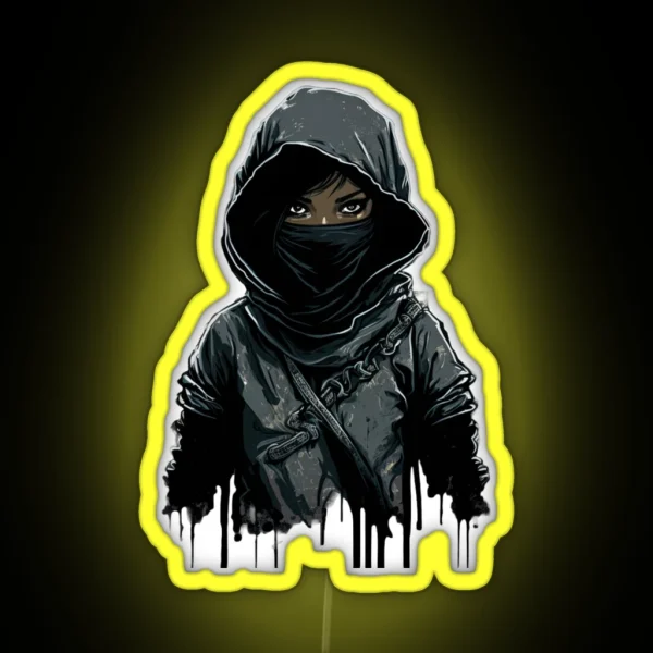 Black Girl RGB Neon Sign