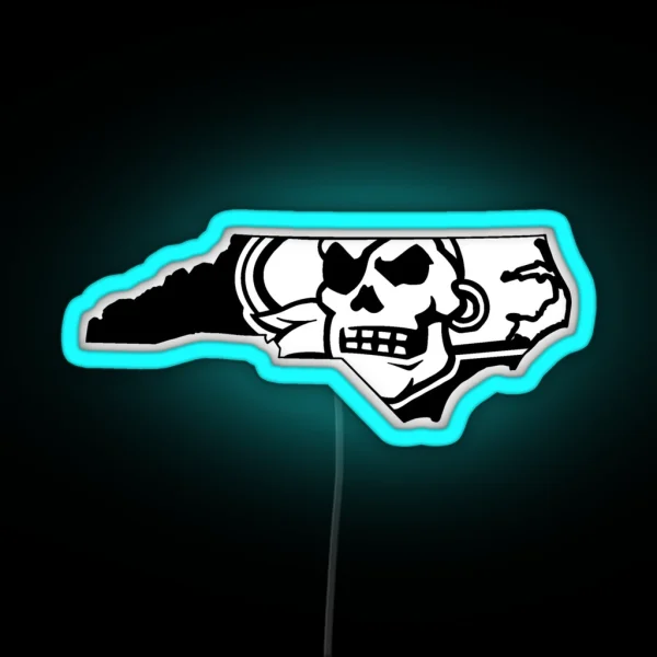 Black Greenville Pirate RGB Neon Sign