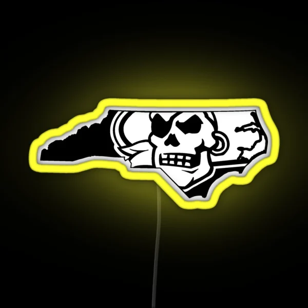 Black Greenville Pirate RGB Neon Sign